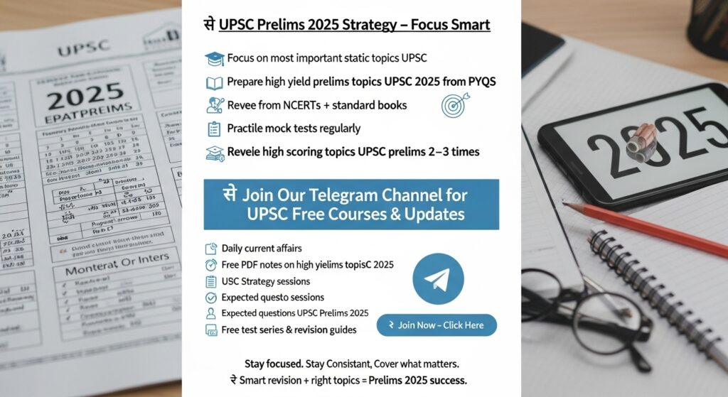 high yield prelims topics UPSC 2025