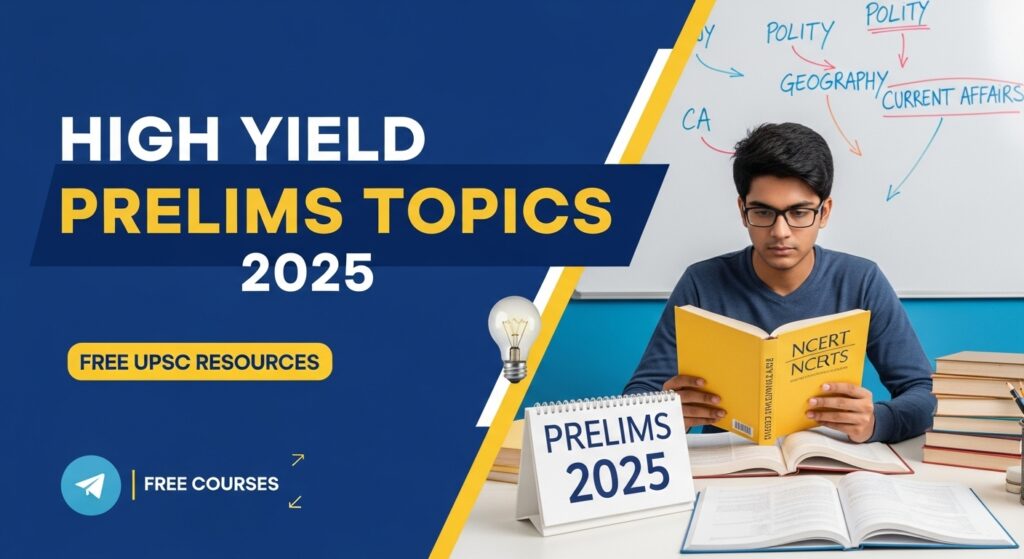high yield prelims topics UPSC 2025