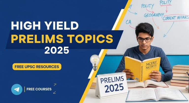 high yield prelims topics UPSC 2025